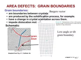 AREA DEFECTS: GRAIN BOUNDARIES