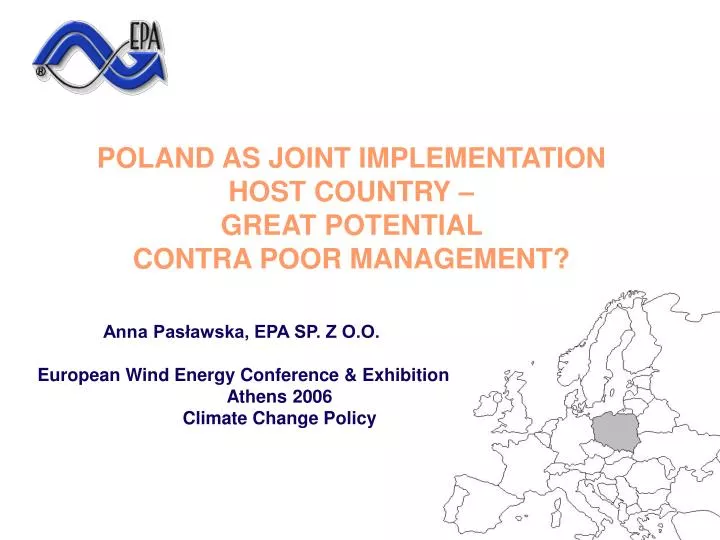 poland as joint implementation host country great potential contra poor management