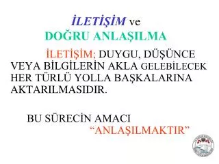 let m ve do ru anla ilma