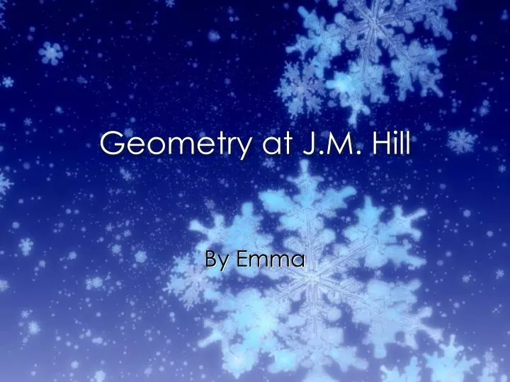 geometry at j m hill