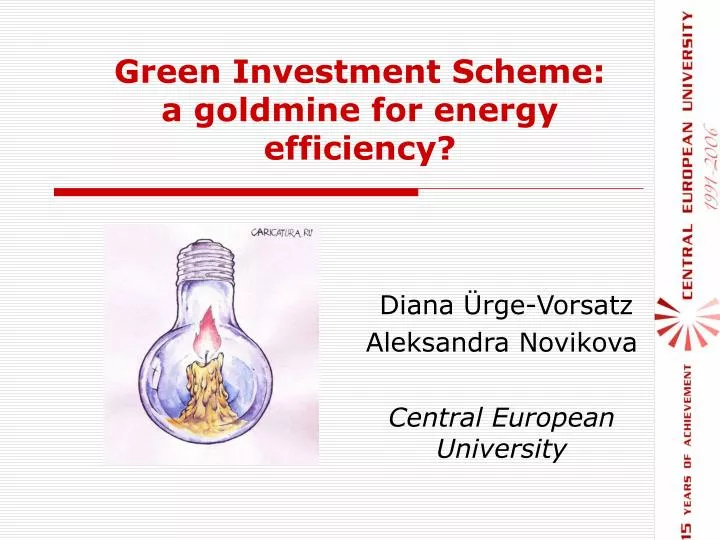 green investment scheme a goldmine for energy efficiency