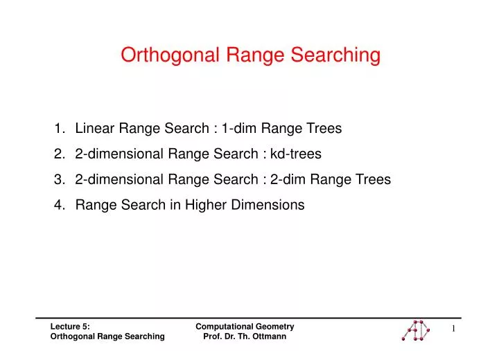 orthogonal range searching