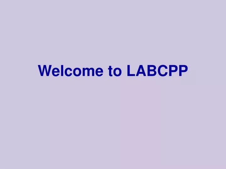 welcome to labcpp
