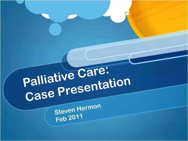 palliative care case presentation