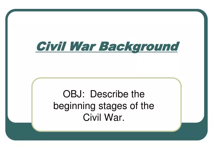 civil war background