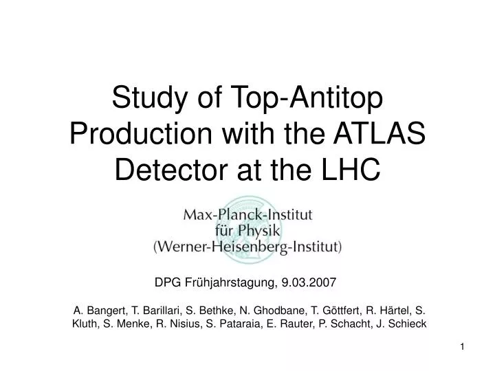 study of top antitop production with the atlas detector at the lhc