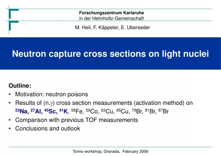 neutron capture cross sections on light nuclei