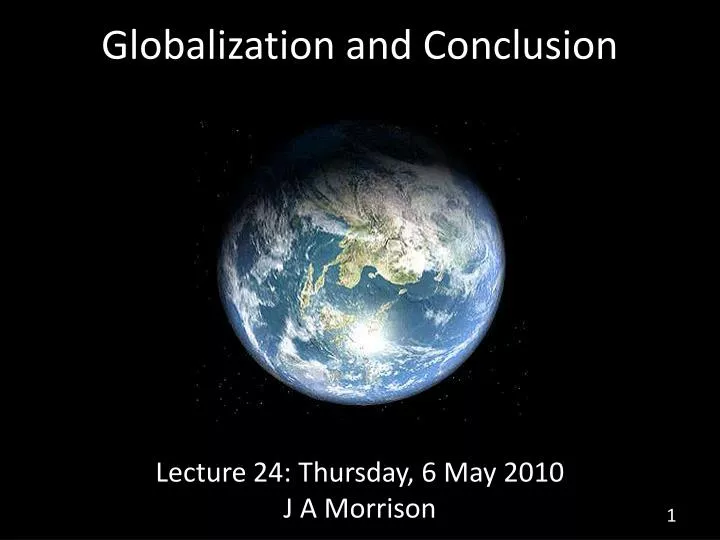 globalization and conclusion