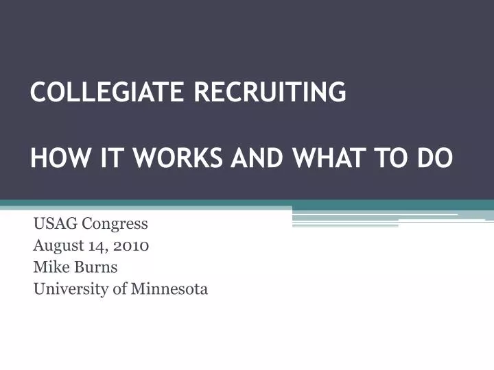 collegiate recruiting how it works and what to do