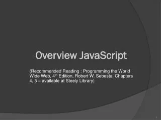 Overview JavaScript