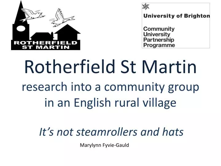 rotherfield st martin research into a community group in an english rural village