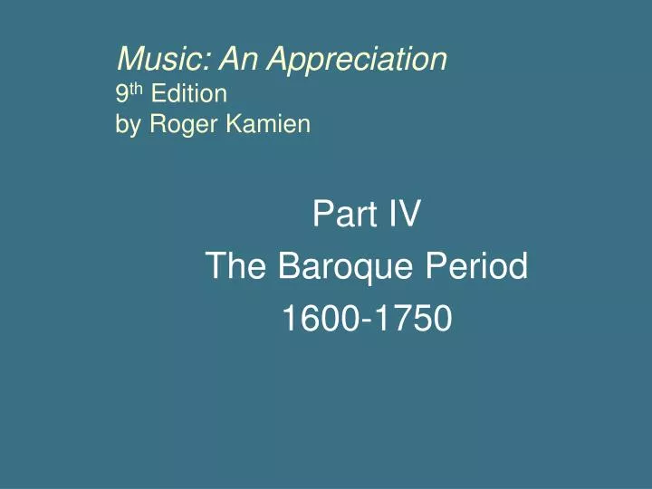 music an appreciation 9 th edition by roger kamien