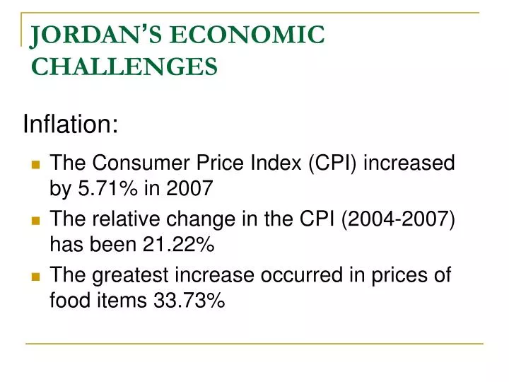 jordan s economic challenges