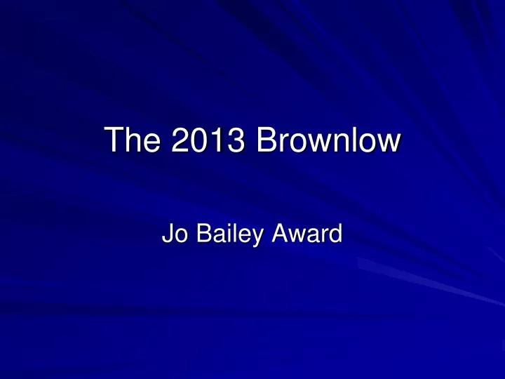 the 2013 brownlow
