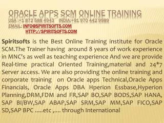 Oracle Apps SCM Online Training | Oracle Apps Job Support