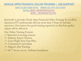 Oracle Apps Financial R12 Online Training