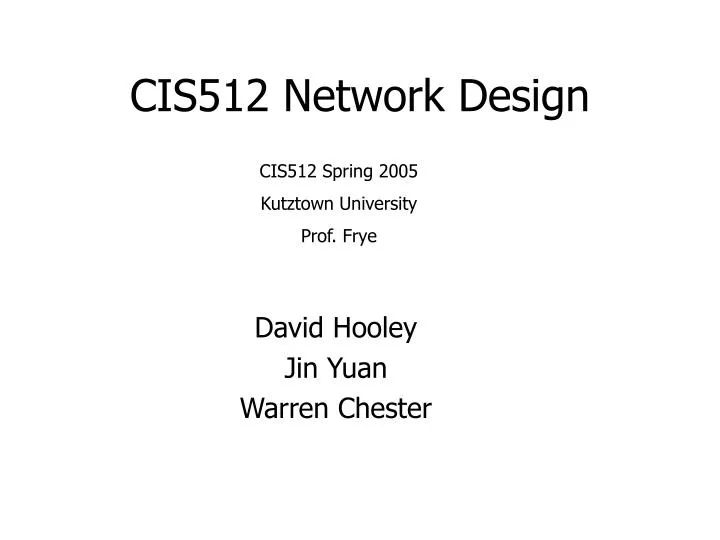 cis512 network design
