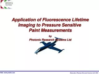 Application of Fluorescence Lifetime Imaging to Pressure Sensitive Paint Measurements by
