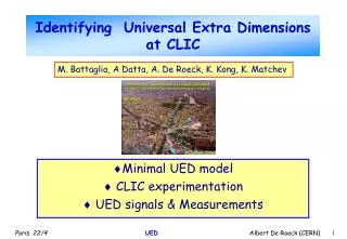 Identifying Universal Extra Dimensions at CLIC