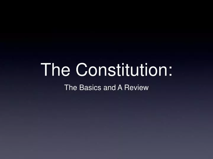 the constitution