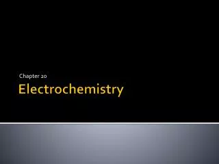 Electrochemistry