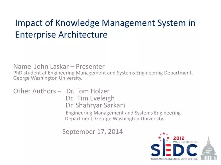 impact of knowledge management system in enterprise architecture