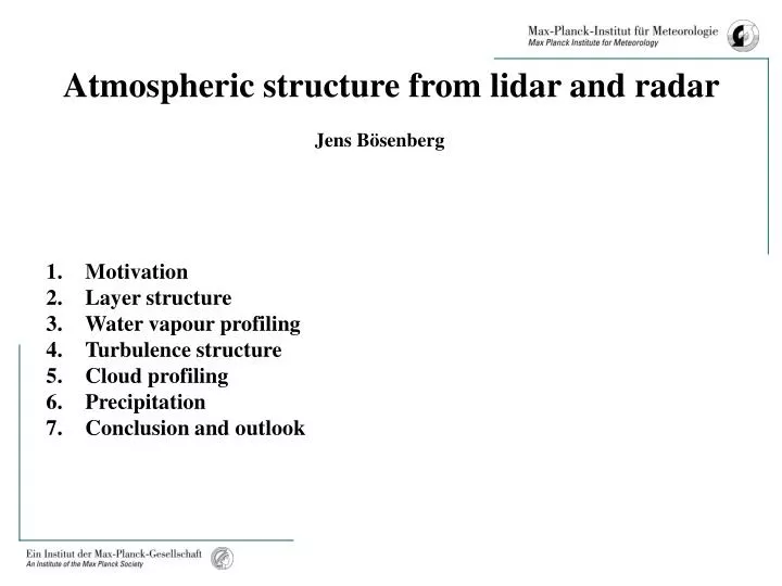 atmospheric structure from lidar and radar