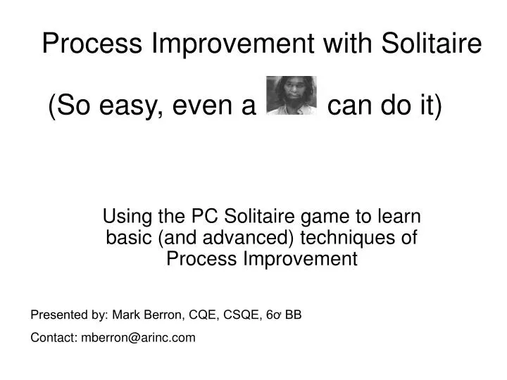 process improvement with solitaire