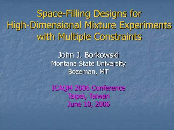 space filling designs for high dimensional mixture experiments with multiple constraints