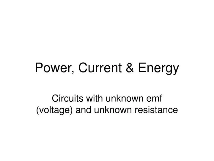 power current energy