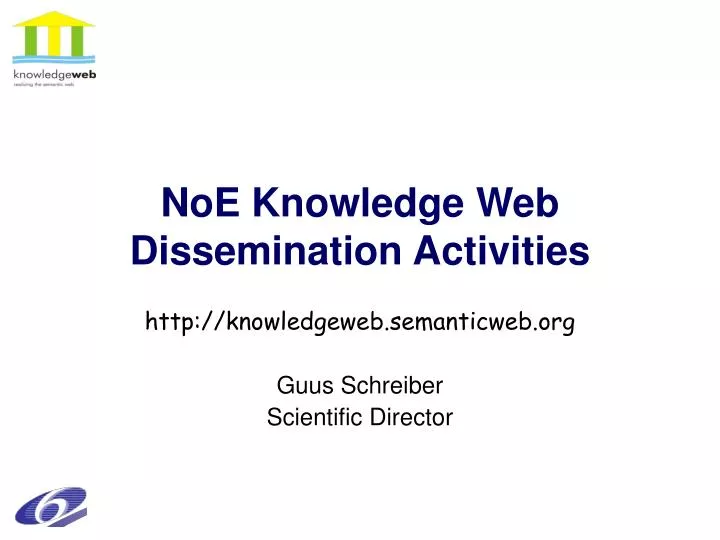 noe knowledge web dissemination activities