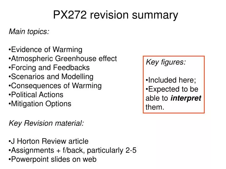 px272 revision summary