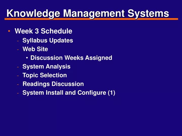 knowledge management systems