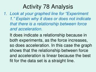 Activity 78 Analysis