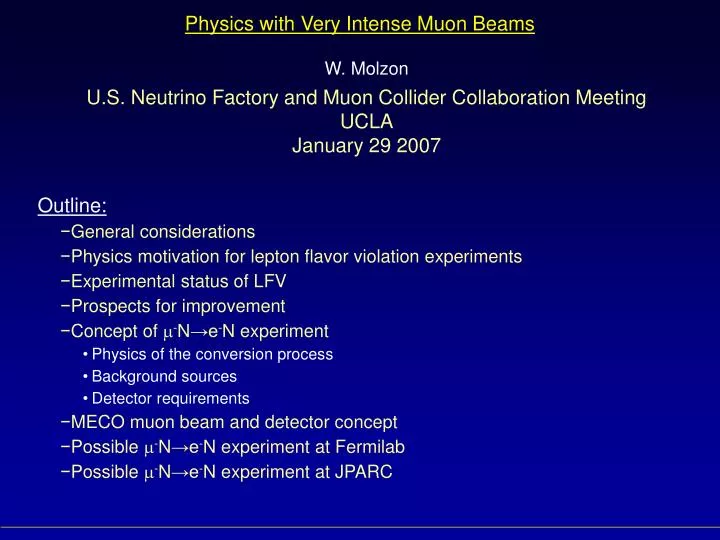 physics with very intense muon beams