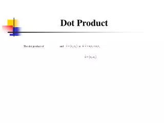 Dot Product