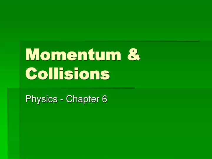 momentum collisions