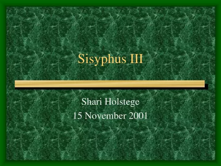 sisyphus iii