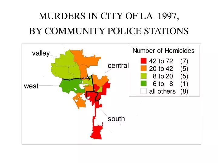 murders in city of la 1997 by community police stations