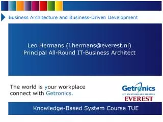 Business Architecture and Business-Driven Development
