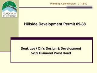 Hillside Development Permit 09-38