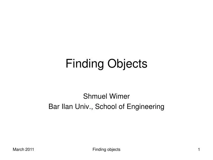 finding objects