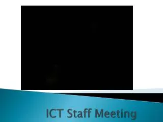ICT Staff Meeting