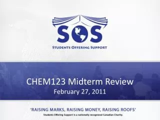 CHEM123 Midterm Review February 27, 2011