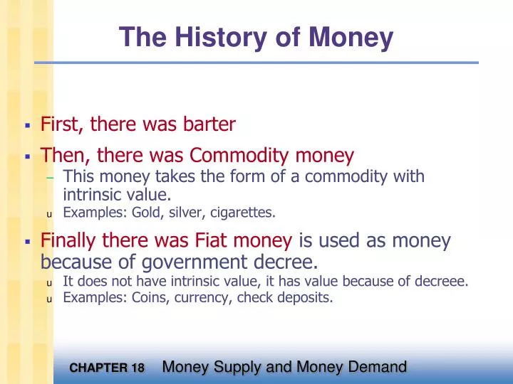 the history of money