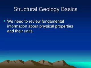 Structural Geology Basics