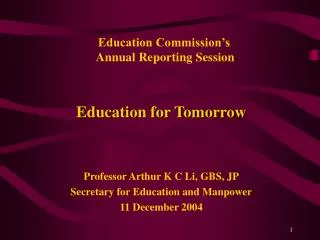 Education Commission’s Annual Reporting Session