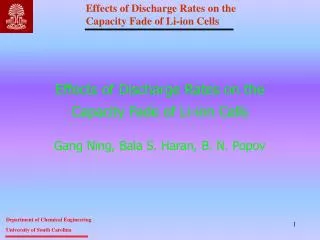 Effects of Discharge Rates on the Capacity Fade of Li-ion Cells