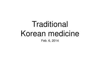 Traditional Korean medicine
