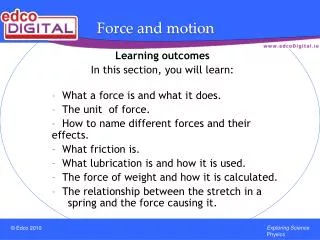 Force and motion
